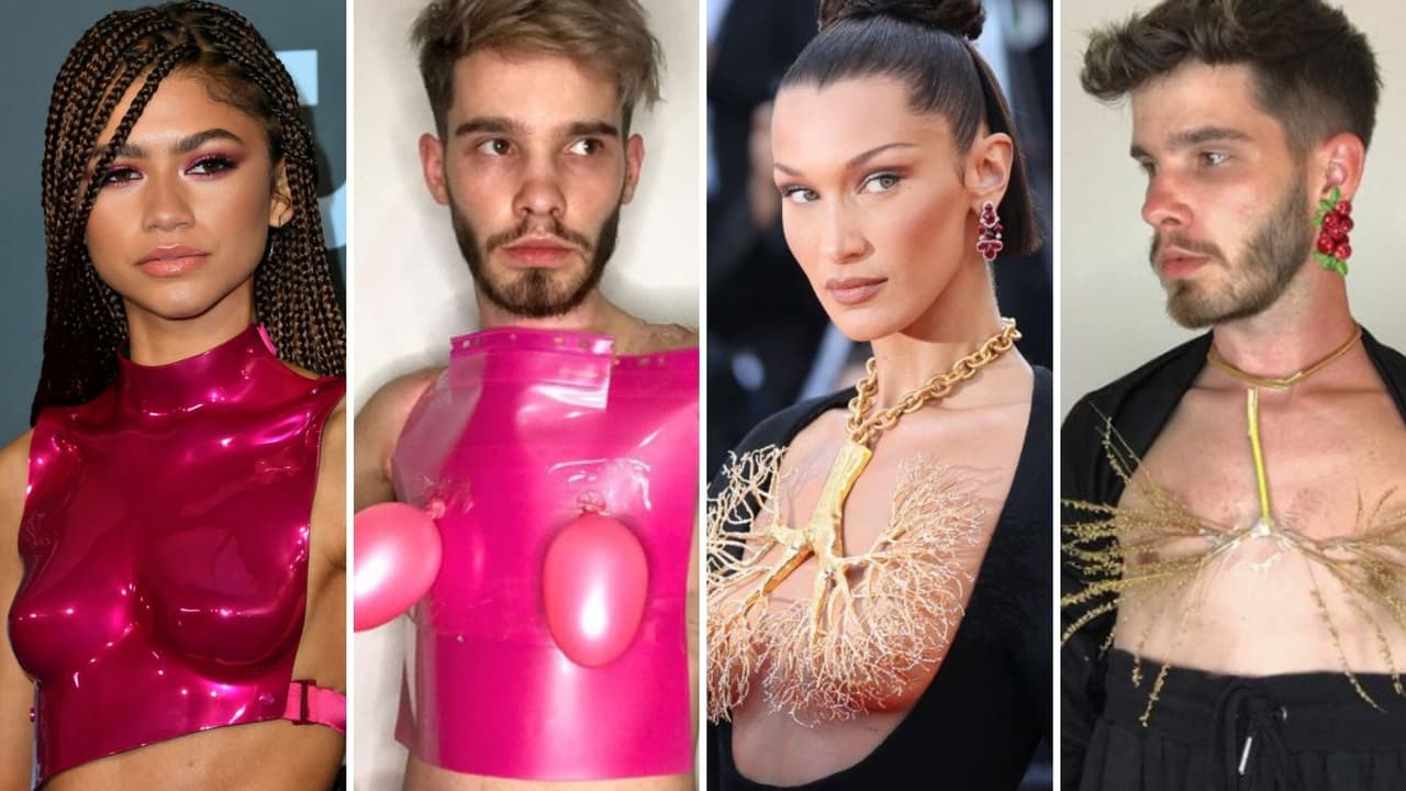 Imita looks de famosos con ingeniosos objetos y nada lo detiene: elotes, globos, dulces y más