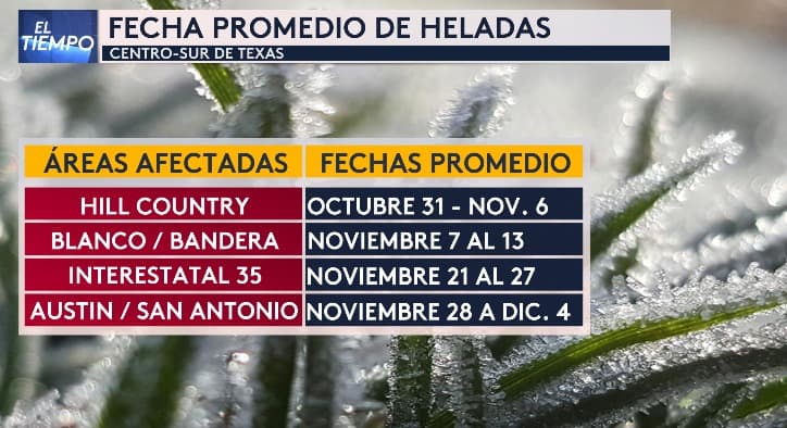 En el pasto y jardines se forma una capa de hielo, también puede formarse sobre superficies metálicas, como en los coches.
<br>