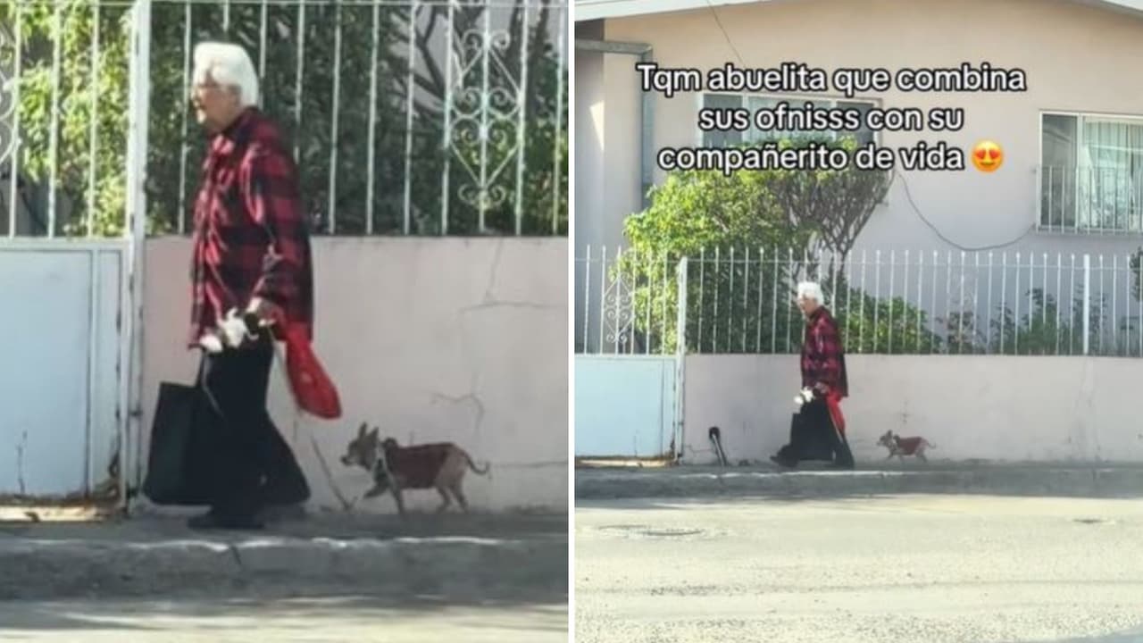 Abuelita y su perrito conquistan TikTok con sus looks coordinados.