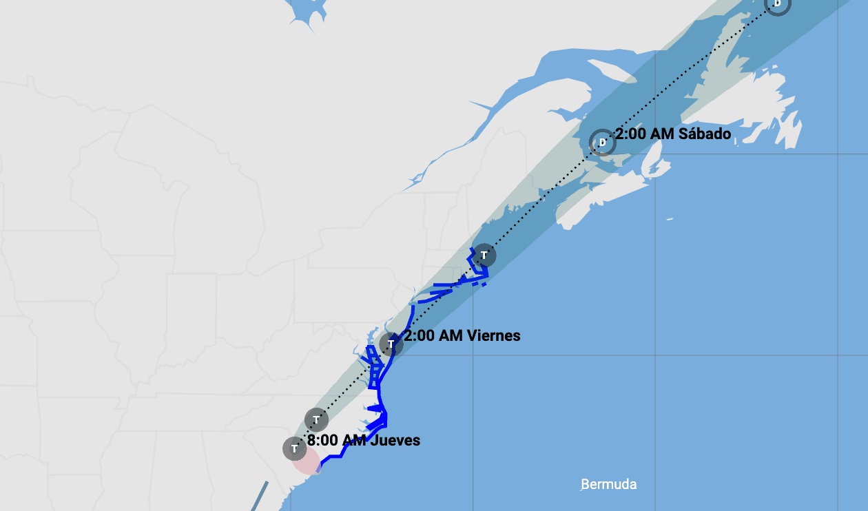 Sigue aquí la trayectoria de la tormenta tropical Elsa