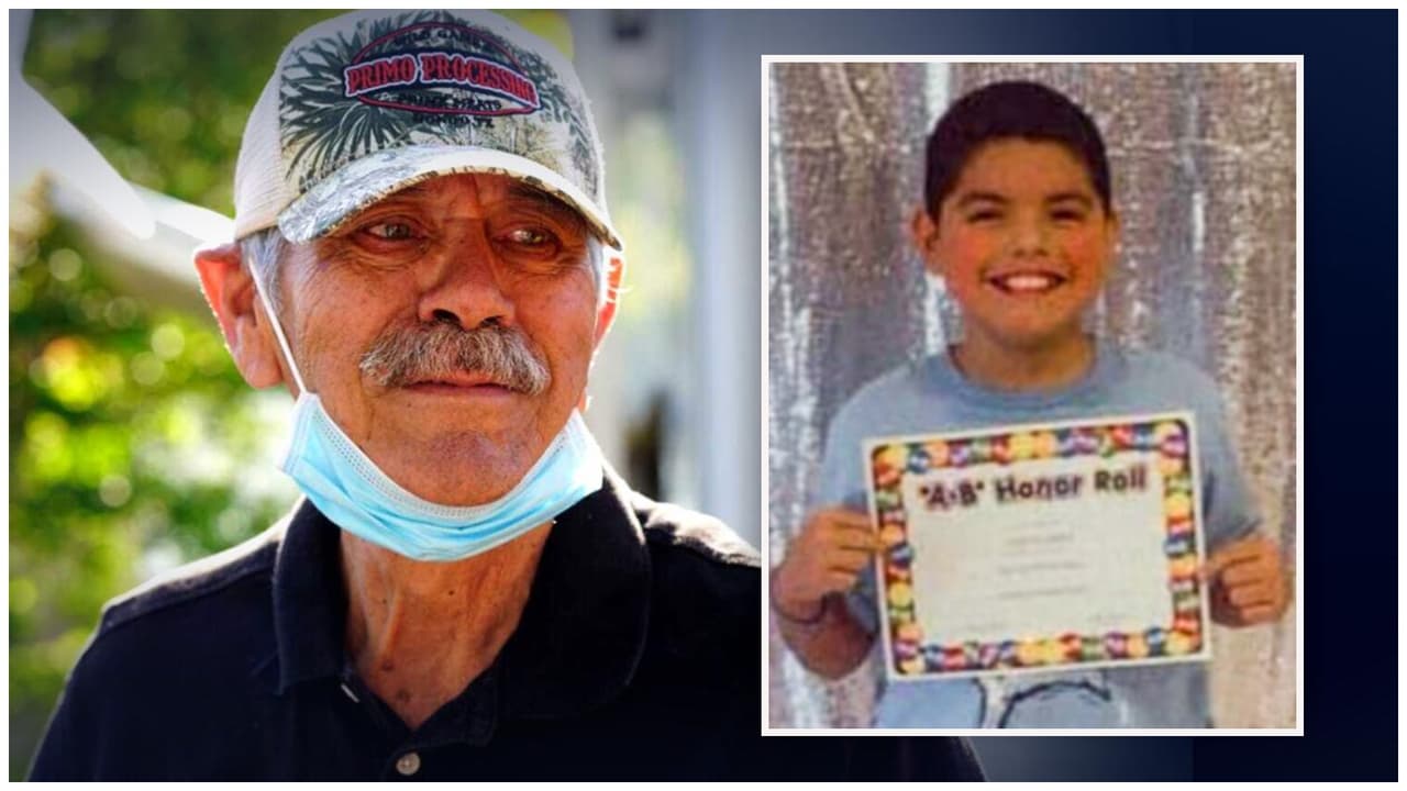 "Era un niño bien feliz": abuelo de José Flores visita el altar de cruces en honor a las víctimas del tiroteo en Uvalde