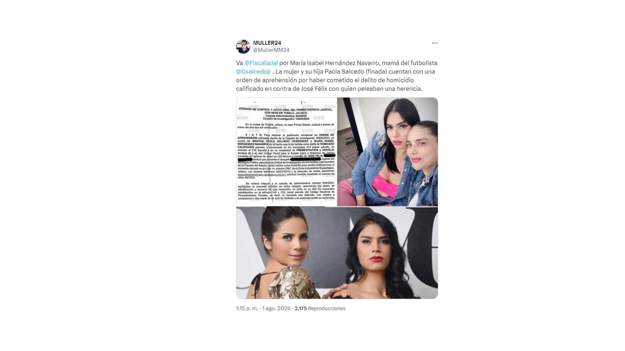 Mamá de Carlos Salcedo estaría acusada de homicidio.