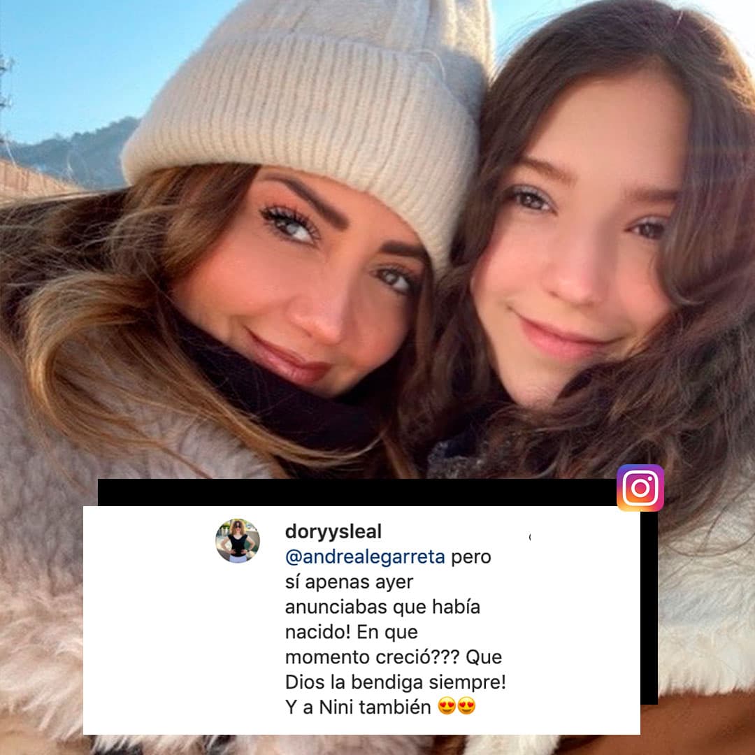 “Pero si apenas ayer anunciabas que había nacido! ¿En qué momento creció? ¡Que Dios la bendiga siempre! Y a Nini también”, escribió otra fan también mencionando a
<b>Andrea Legarreta</b>.