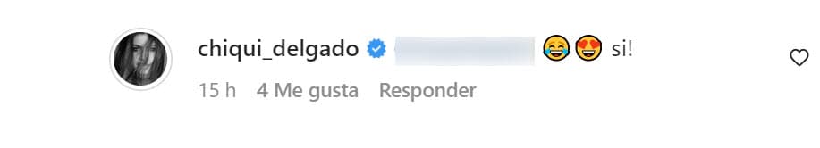 Al parecer a la presentadora le cayó bien el mensaje, pues contestó con el emoticono de la carita en carcajada.
<br>