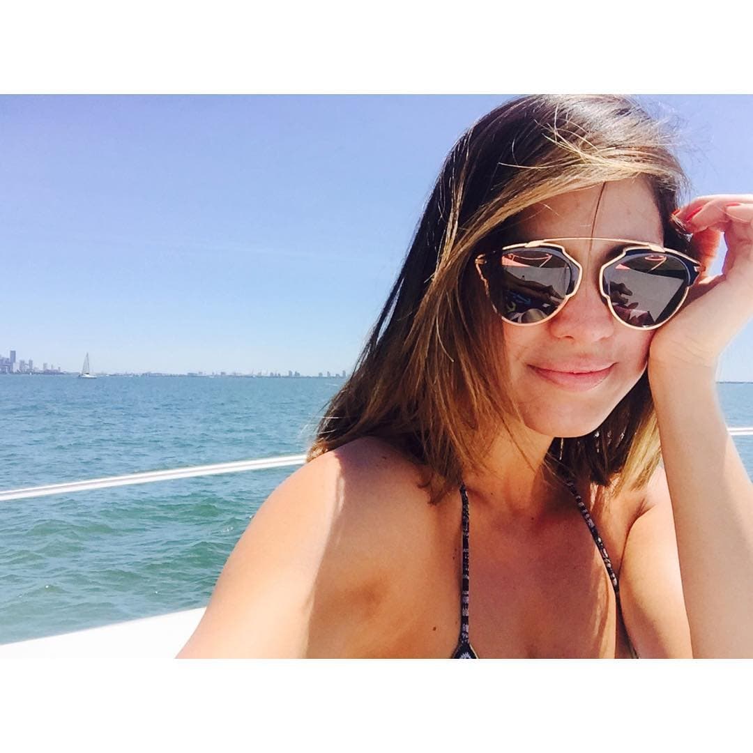 Pamela Silva Conde pasa el fin de semana bajo el sol de Miami.