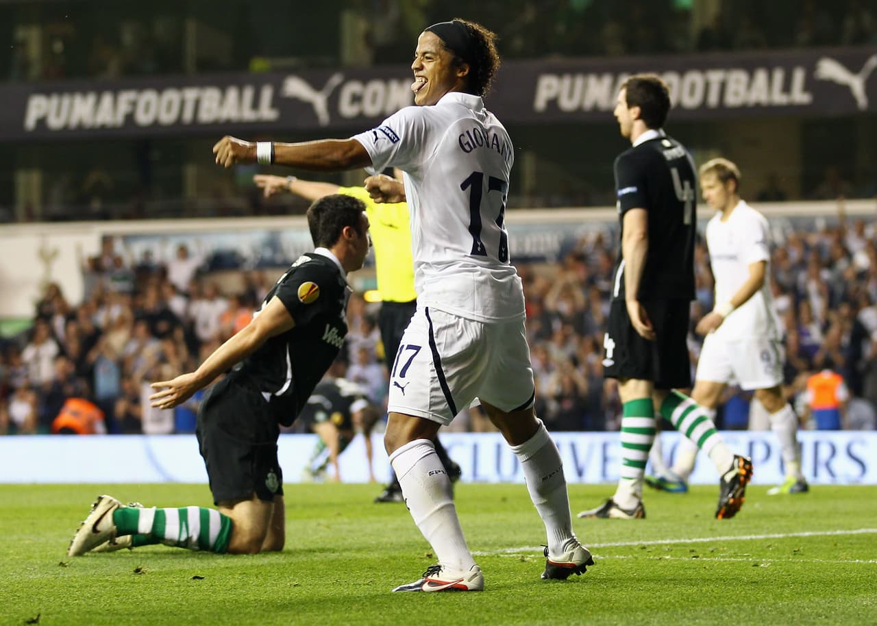 Otro intento con Tottenham en la temporada 2011-2012, Giovani jugó poco - 7 partidos - y marcó su único gol ante Shamrock Rovers.