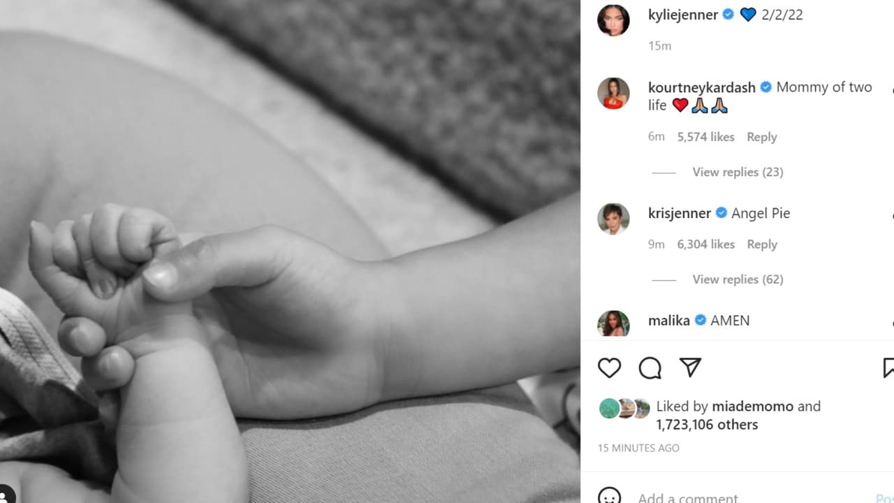 Esta es la prinera foto del segundo bebé de Kylie Jenner.