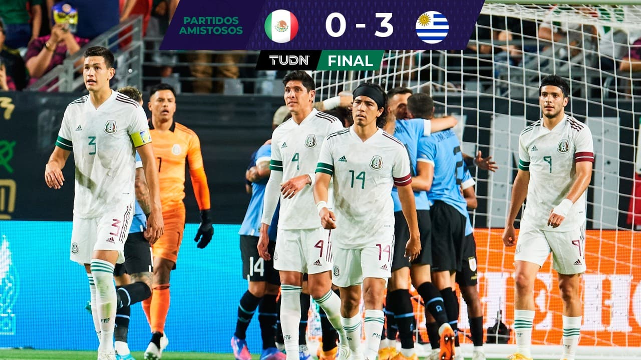 México fue goleado por Uruguay en su segundo partido amistoso por Estados Unidos esta primavera de cara a la Nations League y Qatar 2022.