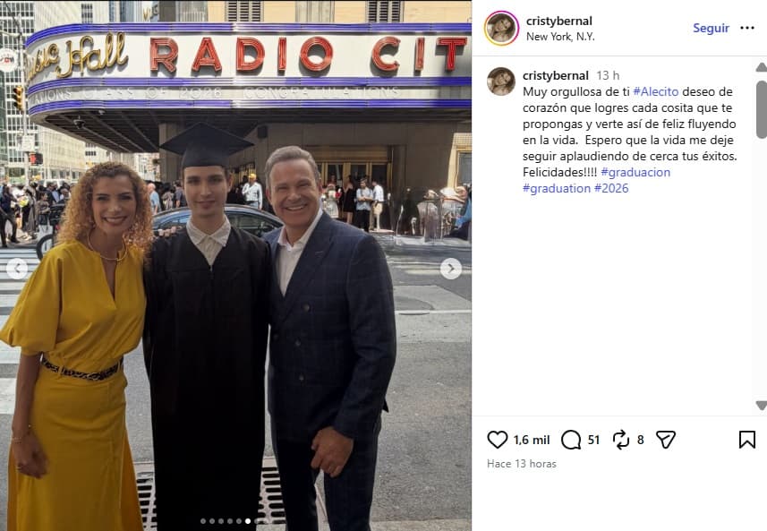 Esposa de Alan Tacher le dedicó este mensaje a su hijastro Alex.