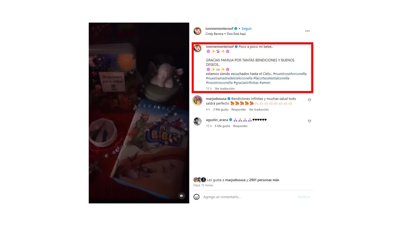 Ivonne Montero estaría orando por la salud de Antonella.