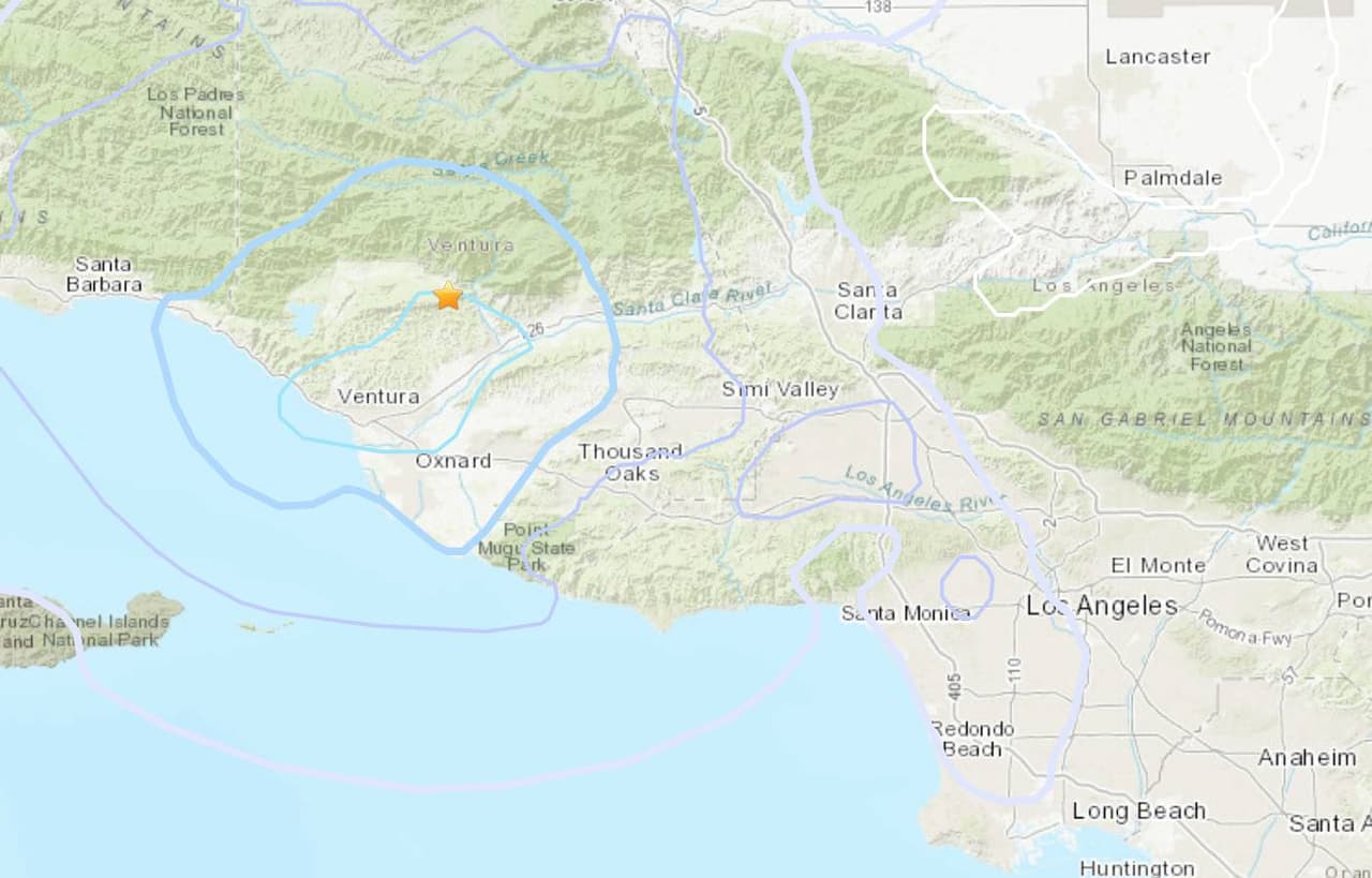 USGS reporta temblor de magnitud 3.9 en el condado de Ventura