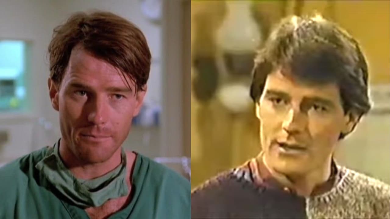 Bryan Cranston de ‘The Return of the Six-Million-Dollar Man and the Bionic Woman’ de 1987 y en ‘Loving’ de 1984.