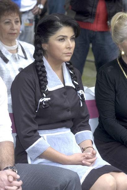 En 'Triunfo del amor', la actriz se convirtió en 'Victoria Sandoval', una muchacha desafortunada que sufre mucho al principio.