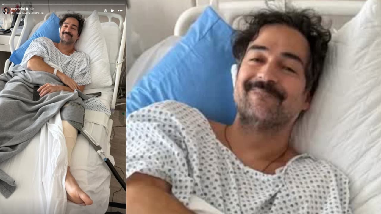 Poncho Herrera publicó esta foto desde el hospital.