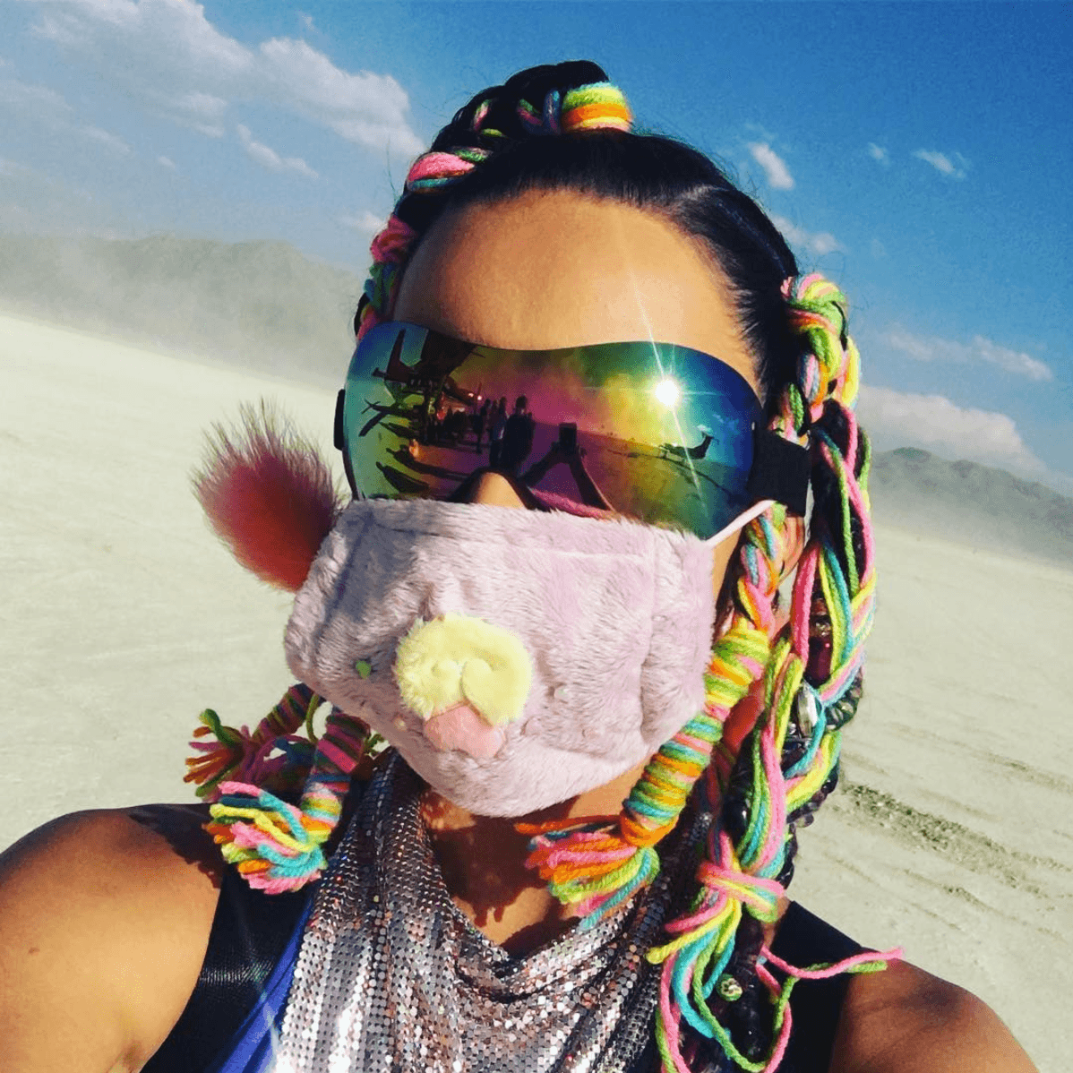 Katy Perry de colores en Burning Man 2016.