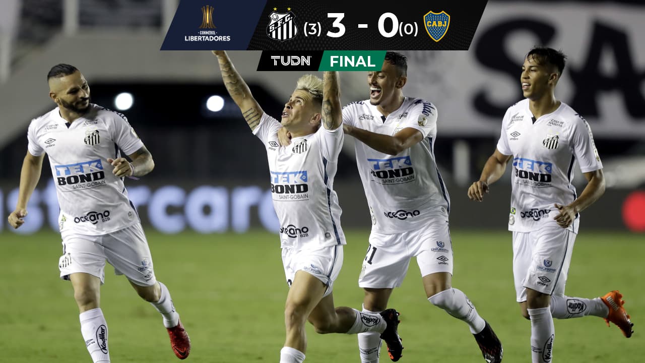 Santos 3-0 Boca en Copa Libertadores: resultado, goles y resumen