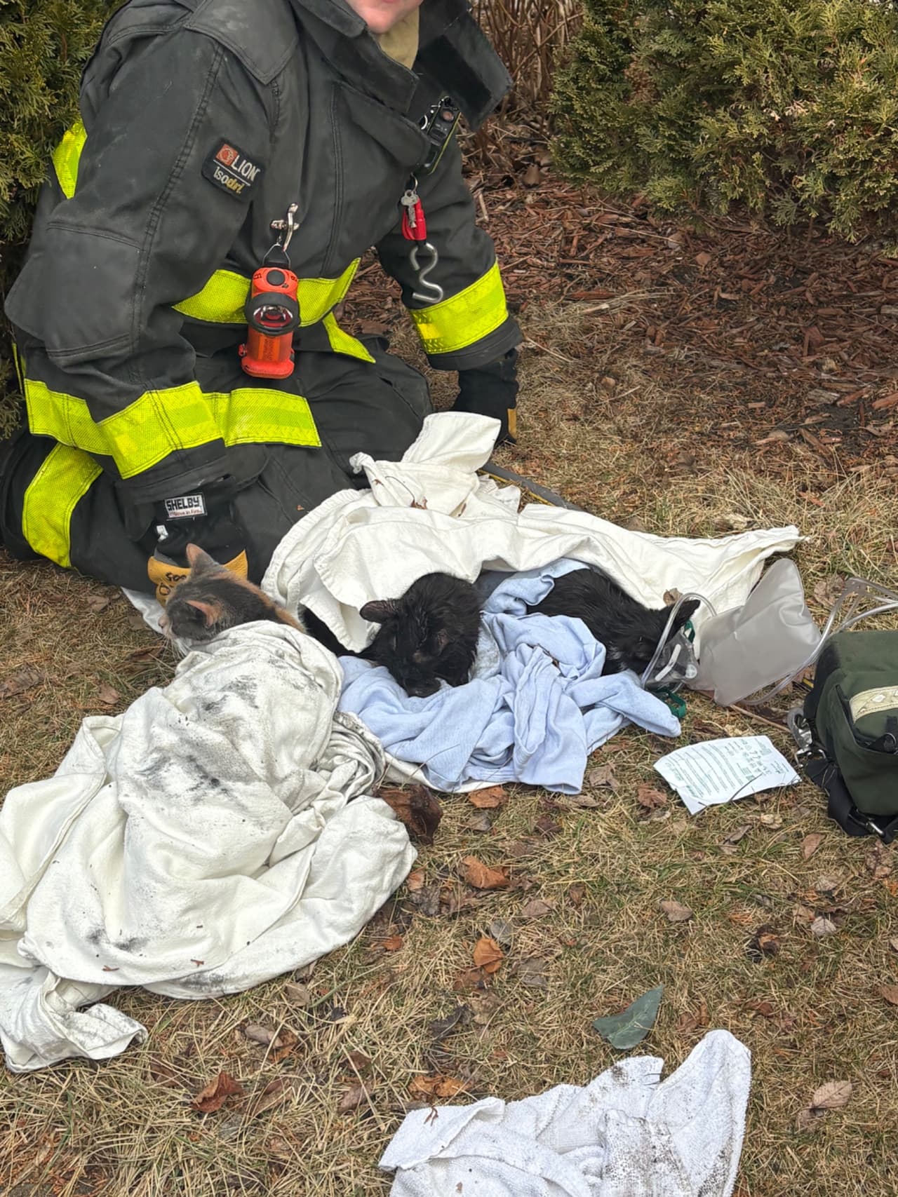 Los equipos de emergencia encontraron una casa de dos pisos envuelta en llamas. Un hombre y una mujer fueron trasladados en estado crítico al Hospital Stroger.