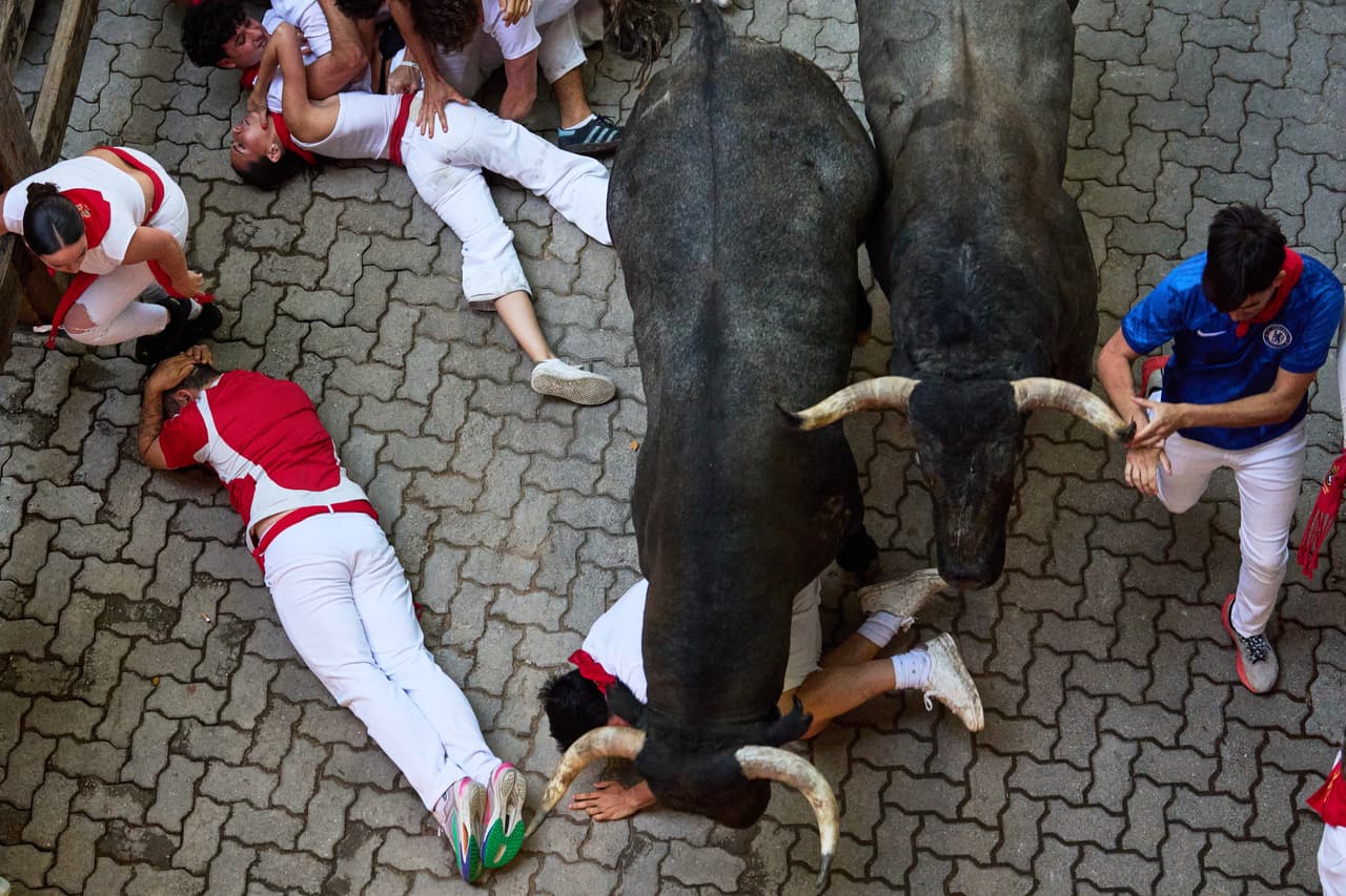 La del sábado fue la quinta carrera matutina de este festival de ocho días que se celebra en el norte de España.
