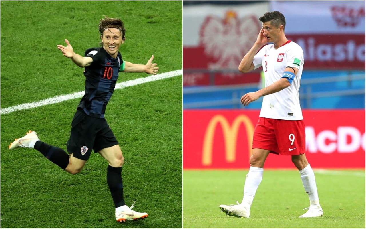 Luka Modric y Robert Lewandowski, de la figura a la decepción en fase de grupos