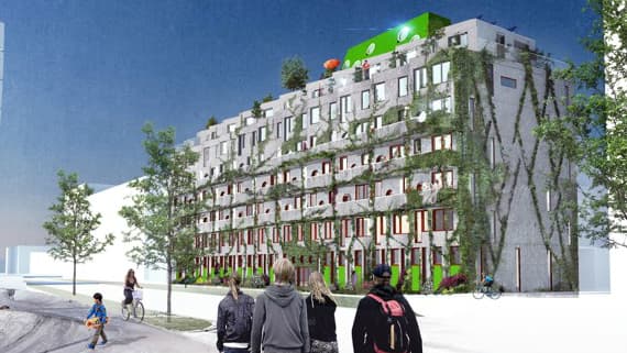 Un edificio de apartamentos para los amantes de las bicicletas