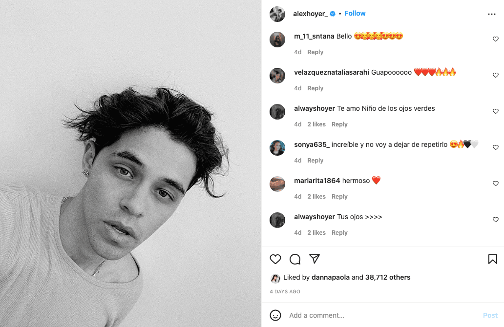 Alex Hoyer es un intérprete de música pop que ha enamorado a sus fans