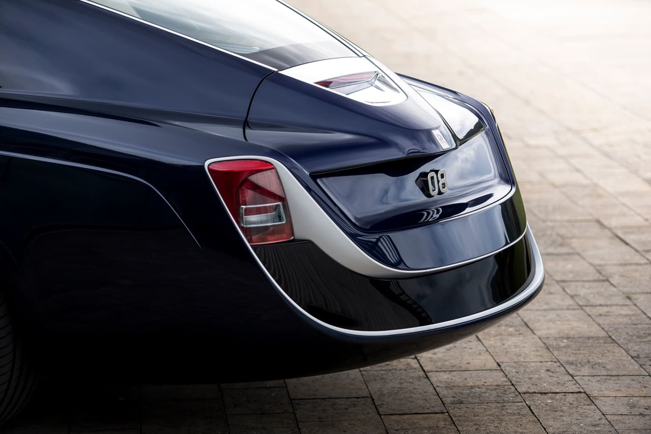 La cercanía visual del Rolls-Royce Sweptail con los modelos de la familia Phantom VII (Phantom, Phantom Coupe y Drophead Coupe) es innegable