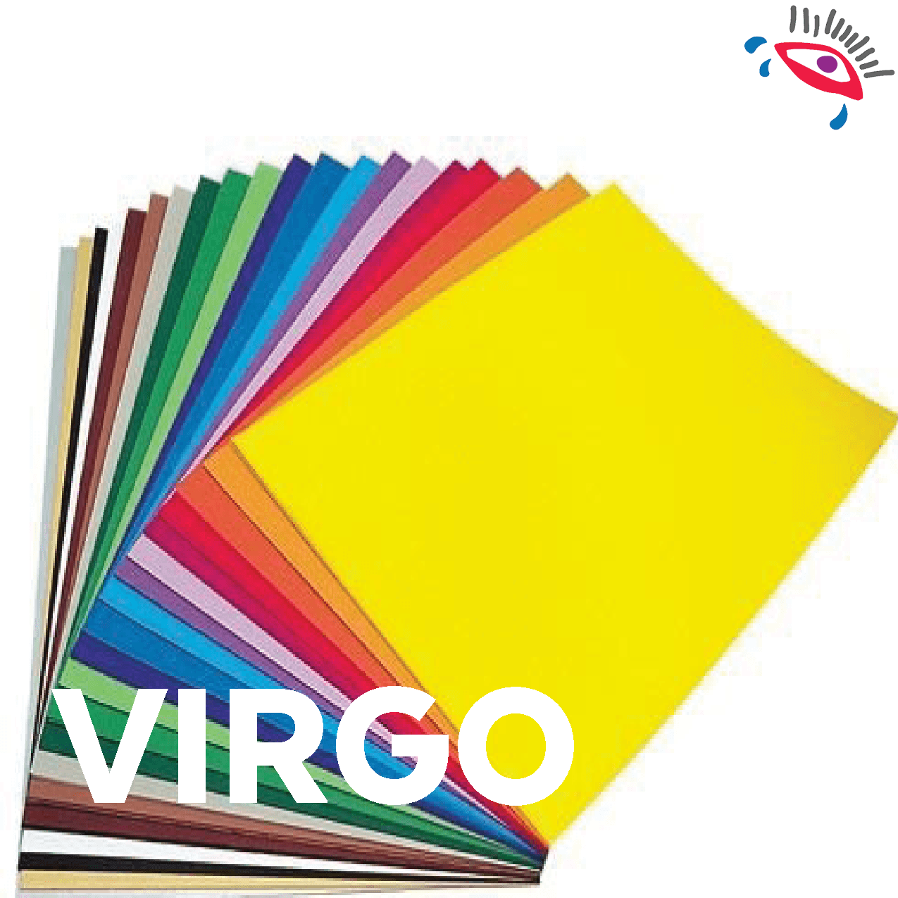 Unas hojas de papeles de muchos colores.