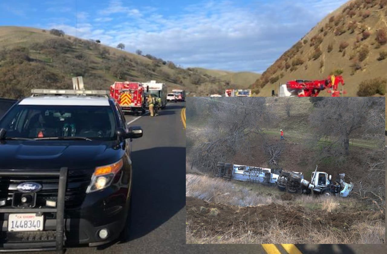 Tramo de la carretera 41 se mantiene cerrado debido a choque de camiones