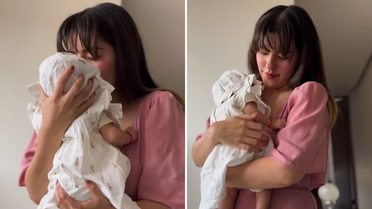 Lesslie Polinesia y su bebé Alquimia.