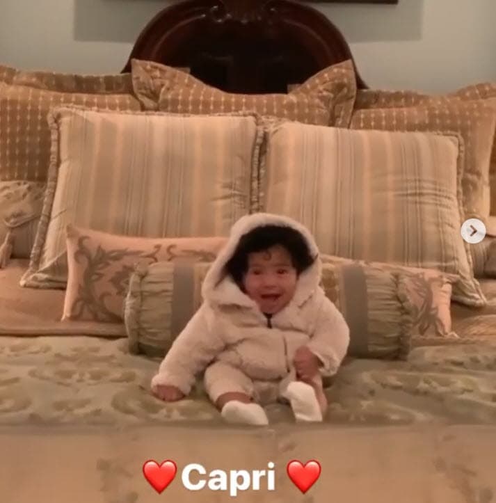 Capri, la hija menor de la pareja, cumplirá 9 meses el próximo 20 de junio.