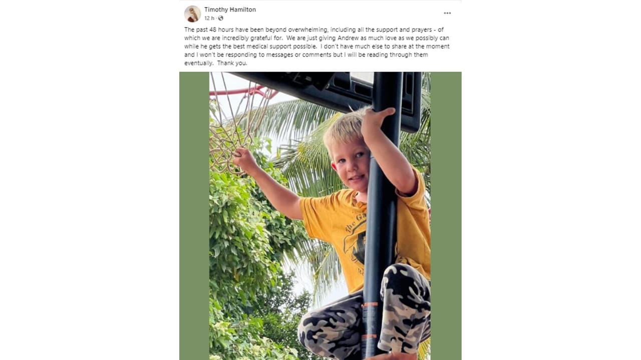 Papá de Andrew y hermano de Bethany, Timothy Hamilton, habló tras el accidente.