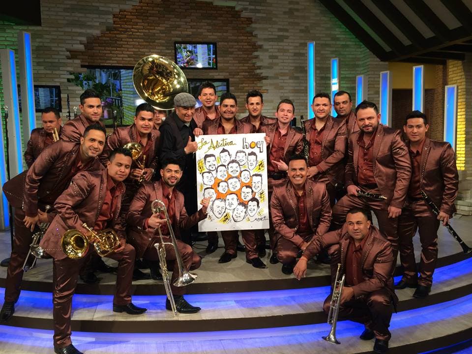 La Adictiva Banda San José de Mecillas nos visitó en el estudio. (3 de julio, 2015)
