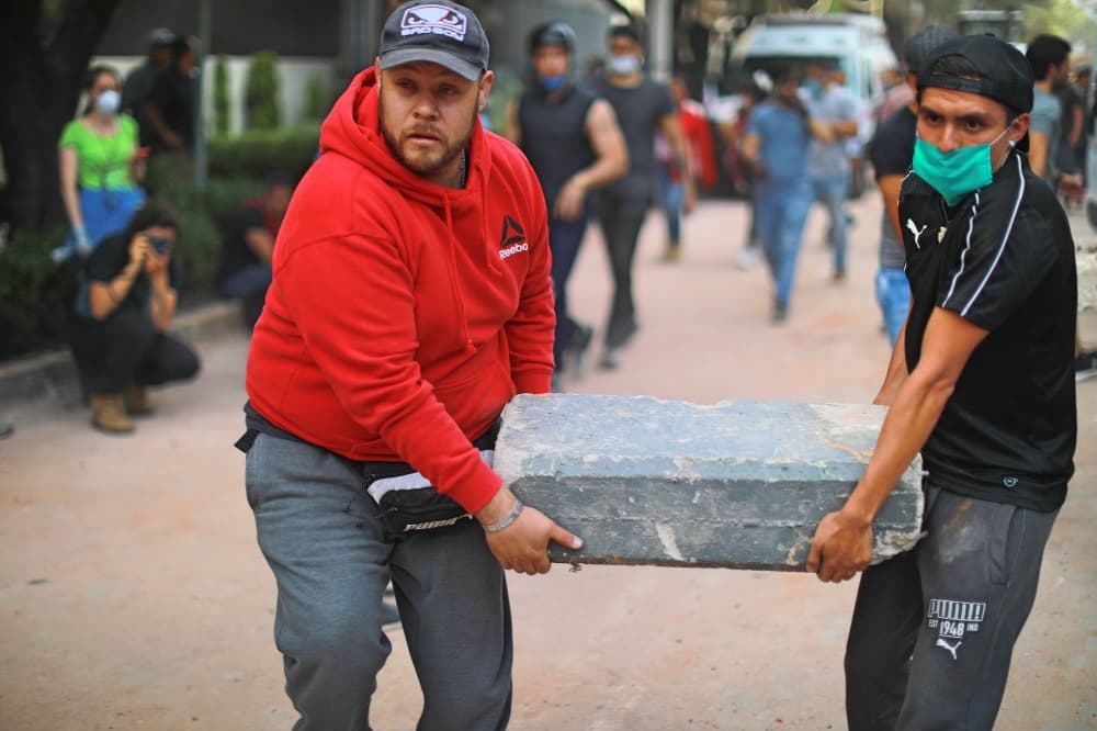 Solidaridad por terremoto en México 2017.