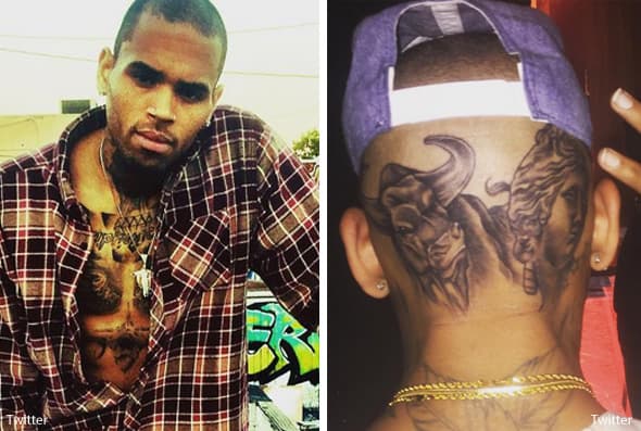 Se burlan de Chris Brown por su nuevo 'tattoo'
