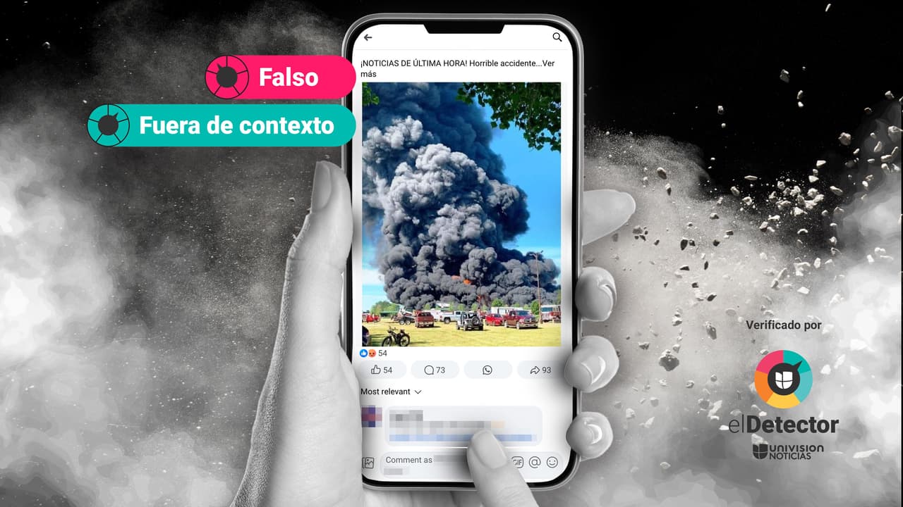 Esa imagen de una densa humareda no es de un accidente de “última hora”: ocurrió en 2021 en Illinois