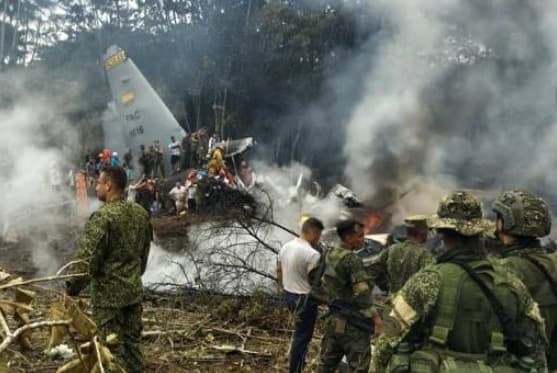 Al menos 66 muertos en el accidente de un avión militar en Colombia