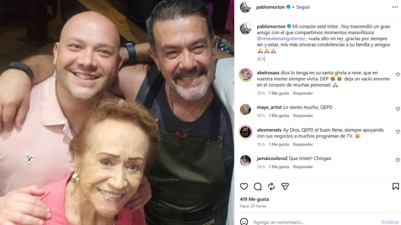 Elactor Pablo Morton envió sus condolencias a la familia de Ramsés Alemán.