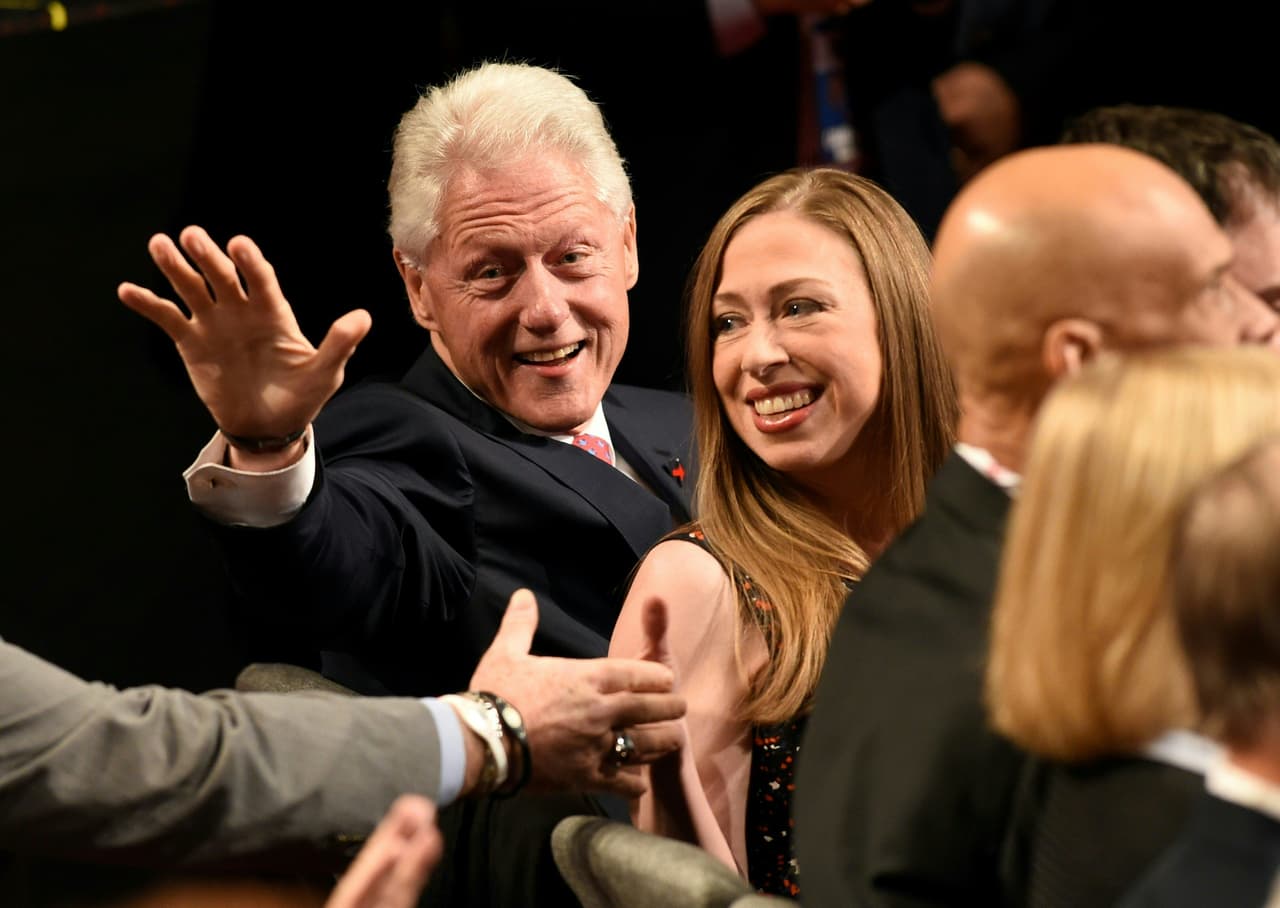 Bill y Chelsea Clinton.