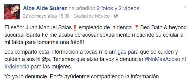 Yo te creo, Alba: el empleado de una tienda la acosó sexualmente y los usuarios en redes la atacaron
