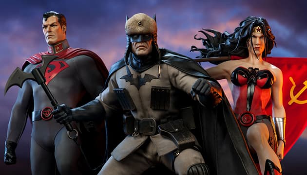 ¿Aún no viste las nuevas estatuillas de Batman versión Red Son?