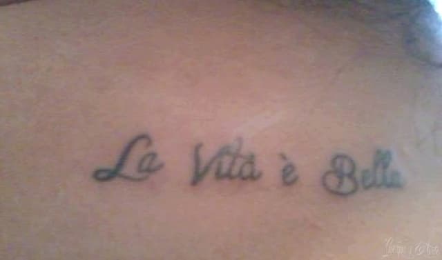 Tatuaje de La vida es bella enviado por Betzabé