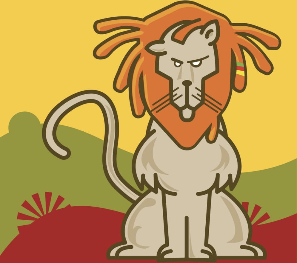 El León de Judah en los tatuajes rastafaris