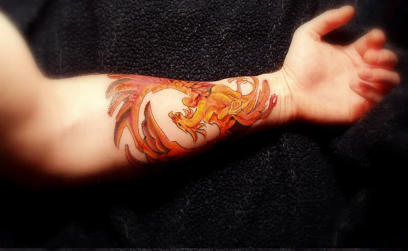 Tatuajes del ave fénix para hombres