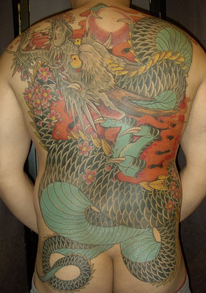 Tatuajes de dragones a color