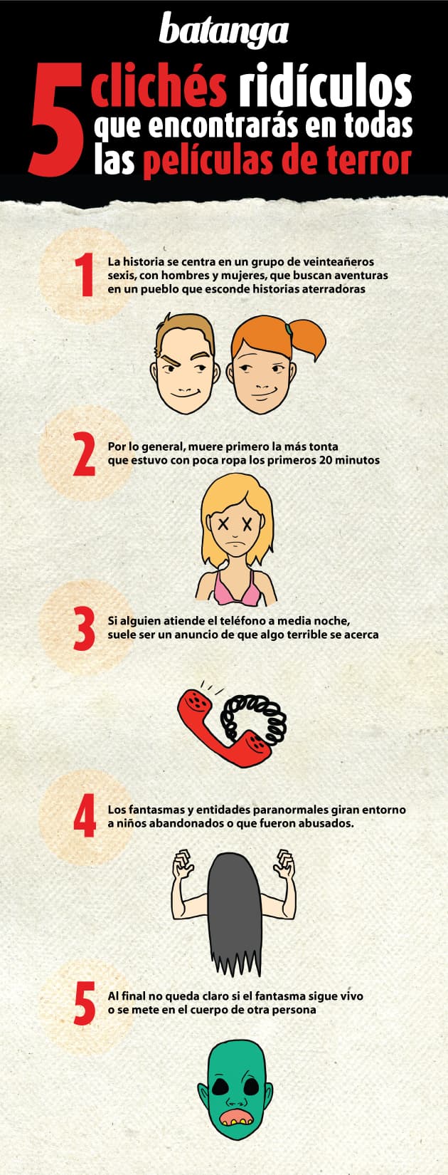 5 clichés ridículos que encontrarás en las películas de terror