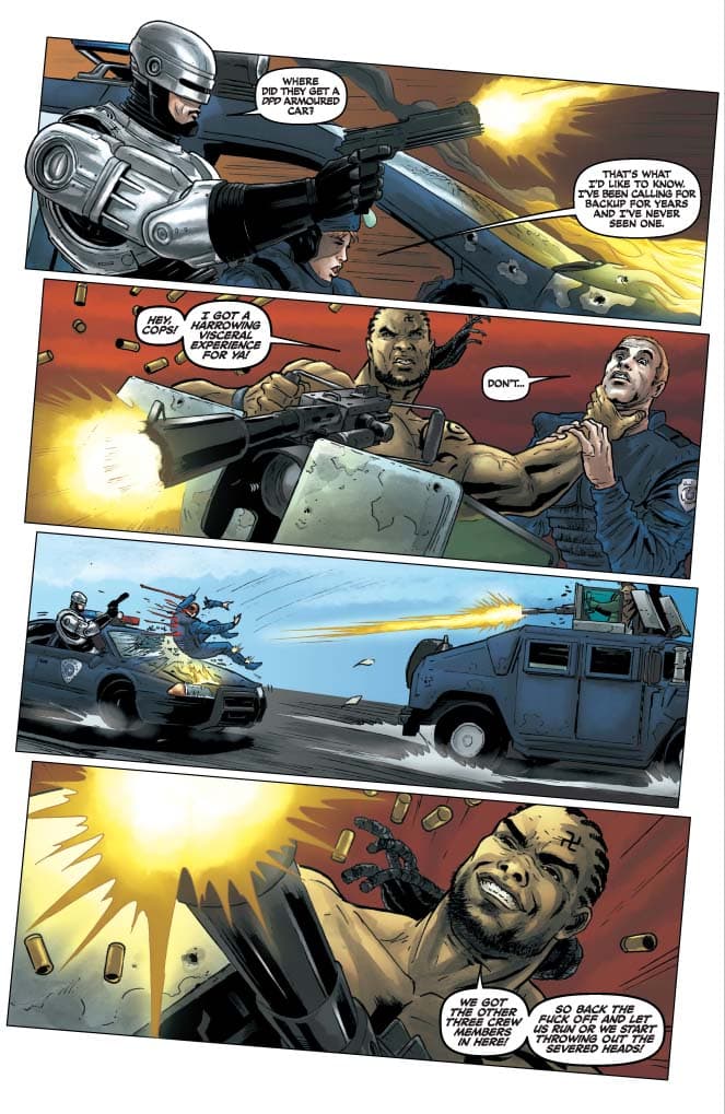 En el futuro, la ley es de acero: Primeras imágenes de Robocop #1