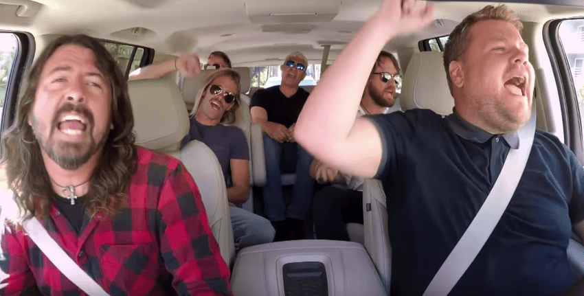El Carpool Karaoke de los Foo Fighters es demasiado épico para ser cierto