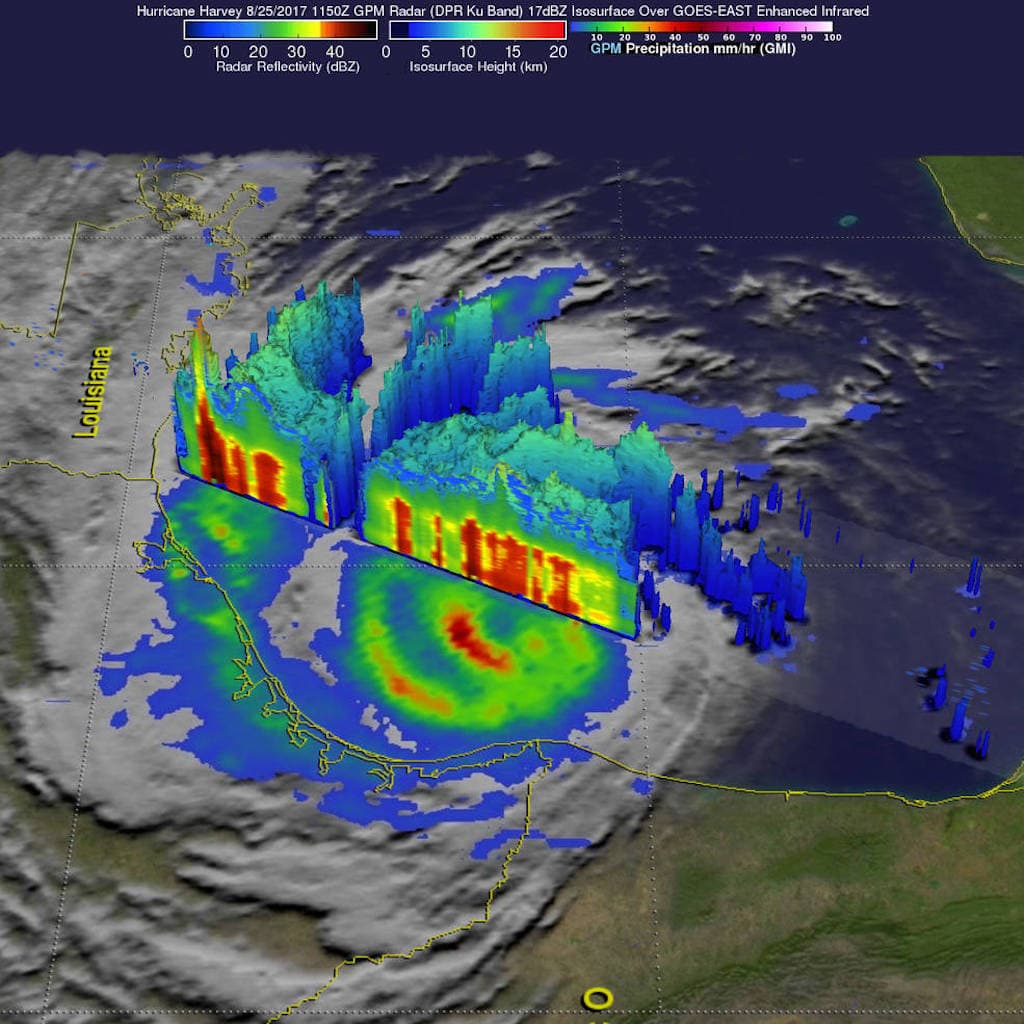 La NASA comparte impactantes imágenes de satélite del huracán Harvey