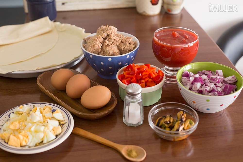 Deliciosa torta de atún y mejillones