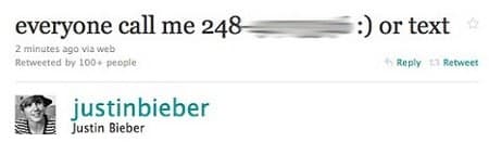 La venganza de Justin Bieber vía Twitter
